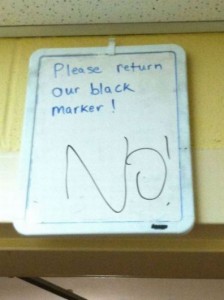 black marker